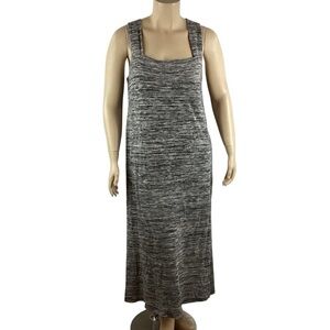 Eloquii Space Dye Knit Maxi Dress Size 14/16 Square Neck Sleeveless